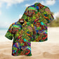 Colorful Abstract Animal Pattern Hawaiian Shirt For Summer Vacation Beach Travel And Relaxed Casual Wear