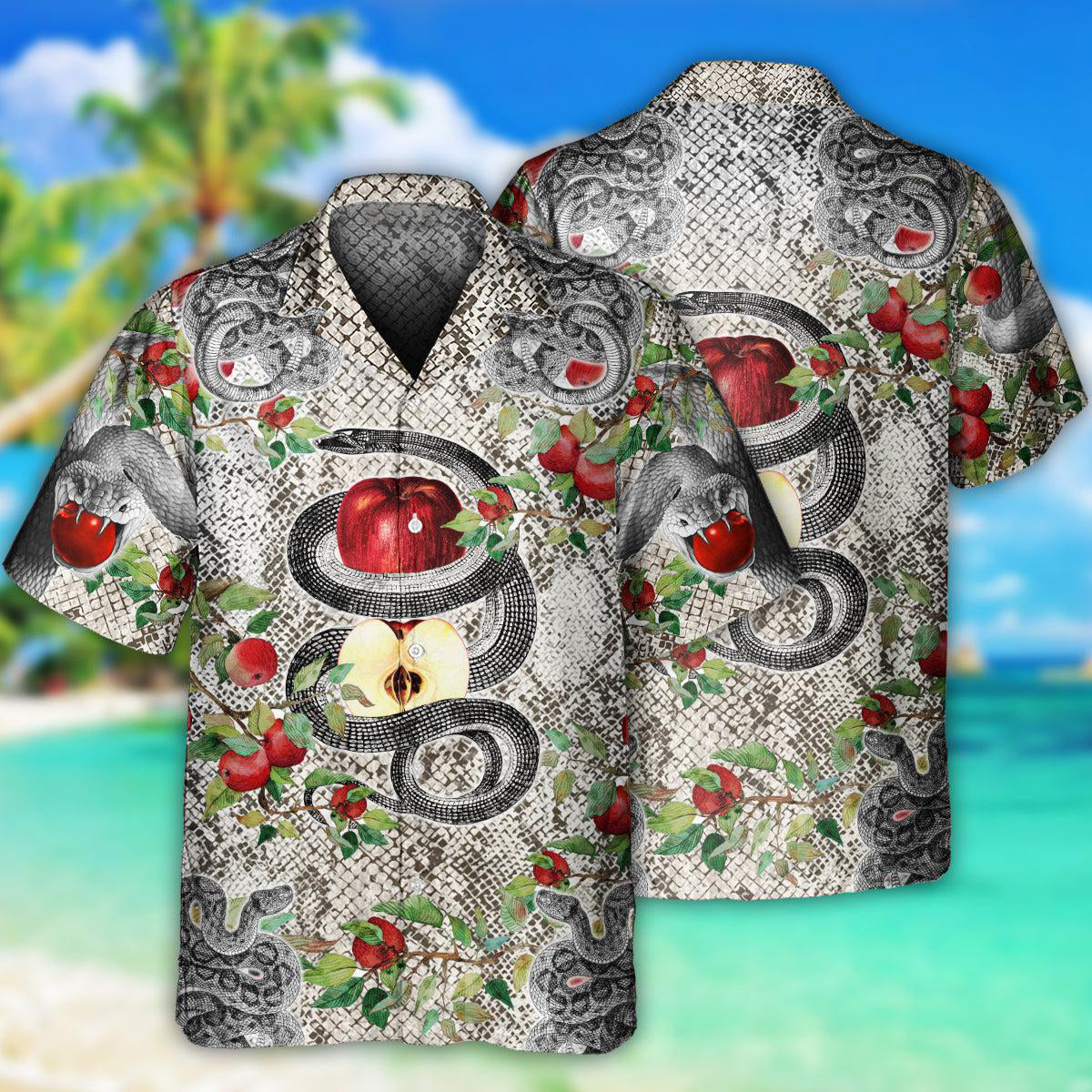 Snake Hawaiian Shirt With Detailed Graphic For Coastal Vacations Warm Weather Events And Daily Style