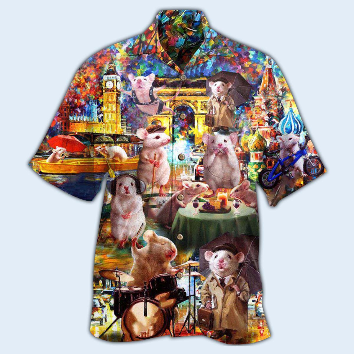 Hamster Hawaiian Shirt With All Over Print For Island Trips Summer Gatherings And Comfortable Daily Wear