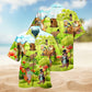 Kayaking Vacation Sport Hawaiian Shirt Fabric Pattern Detail For Weekend Trips
