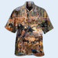 Vintage Outdoor Wildlife Hawaiian Shirt With All Over Print For Island Vacation Beach Days And Thoughtful Gifting
