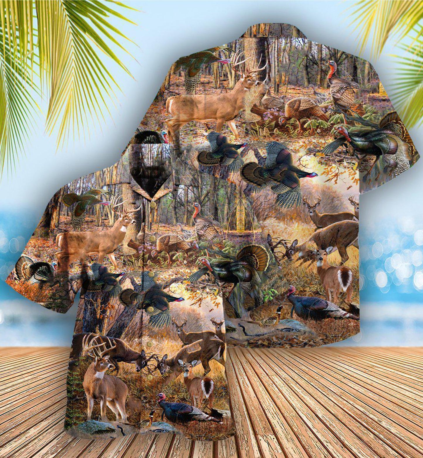 Vintage Outdoor Wildlife Hawaiian Shirt With Detailed Graphic For Island Vacation Beach Days And Thoughtful Gifting