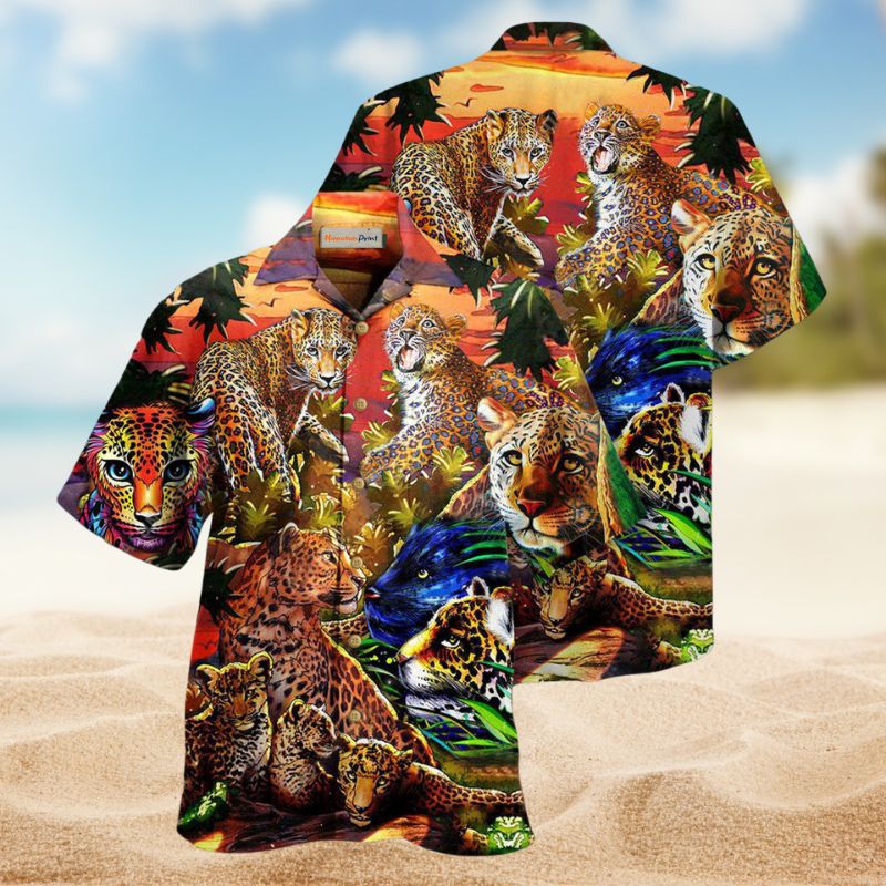 Animals Leopard Spots Hawaiian Shirt For Tropical Holidays, Outdoor Gatherings, And Everyday Comfort