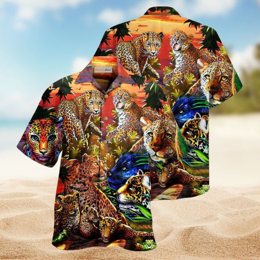 Animals Leopard Spots Hawaiian Shirt For Tropical Holidays, Outdoor Gatherings, And Everyday Comfort
