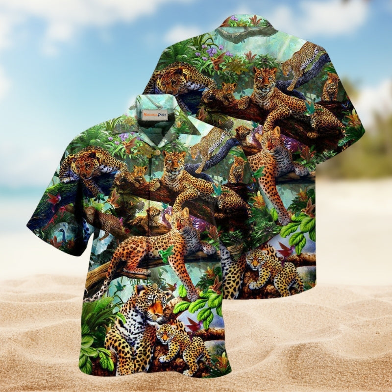 Life Is Better With A Leopard Hawaiian Shirt For Summer Vacation Beach Travel And Relaxed Casual Wear