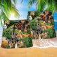Wildlife Conservation Beach Shorts Pattern Detail For Casual Summer Plans And Relaxed Holiday Style