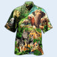 Wildlife Hawaiian Shirt With All Over Print For Resort Travel Summer Outings And Casual Gatherings