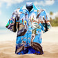 Festive Snowman Christmas Hawaiian Shirt Tropical Styling View For Resort Wear