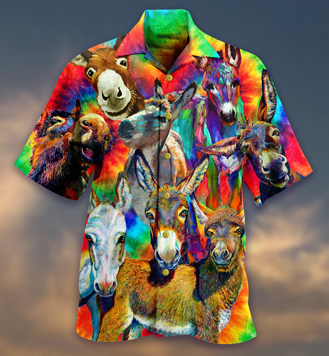 Donkey Animals Smiling Hawaiian Shirt For Warm Weather Adventures And Everyday Comfort