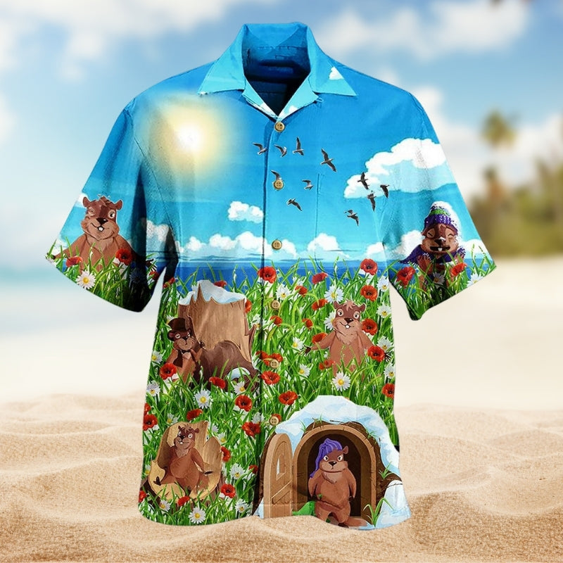 Floral Animals Sky Hawaiian Shirt For Tropical Holidays, Outdoor Gatherings, And Everyday Comfort