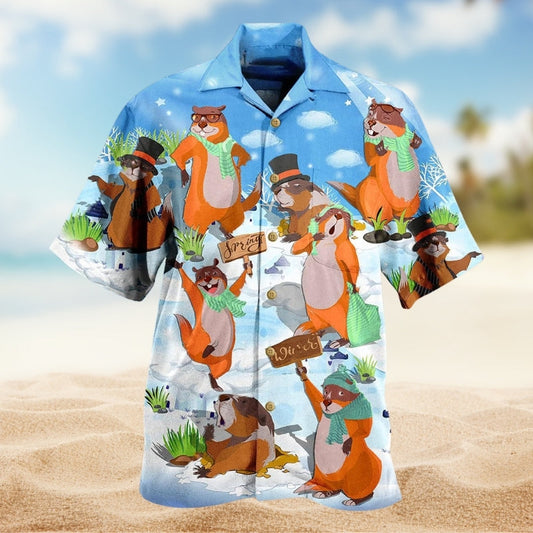 Animals Snow Hawaiian Shirt For Resort Trips, Coastal Parties, And Warm Weather Style