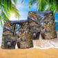Moose Beautiful Country Elk Animals Hawaiian Beach Shorts For Animal Lover Vacation Wear
