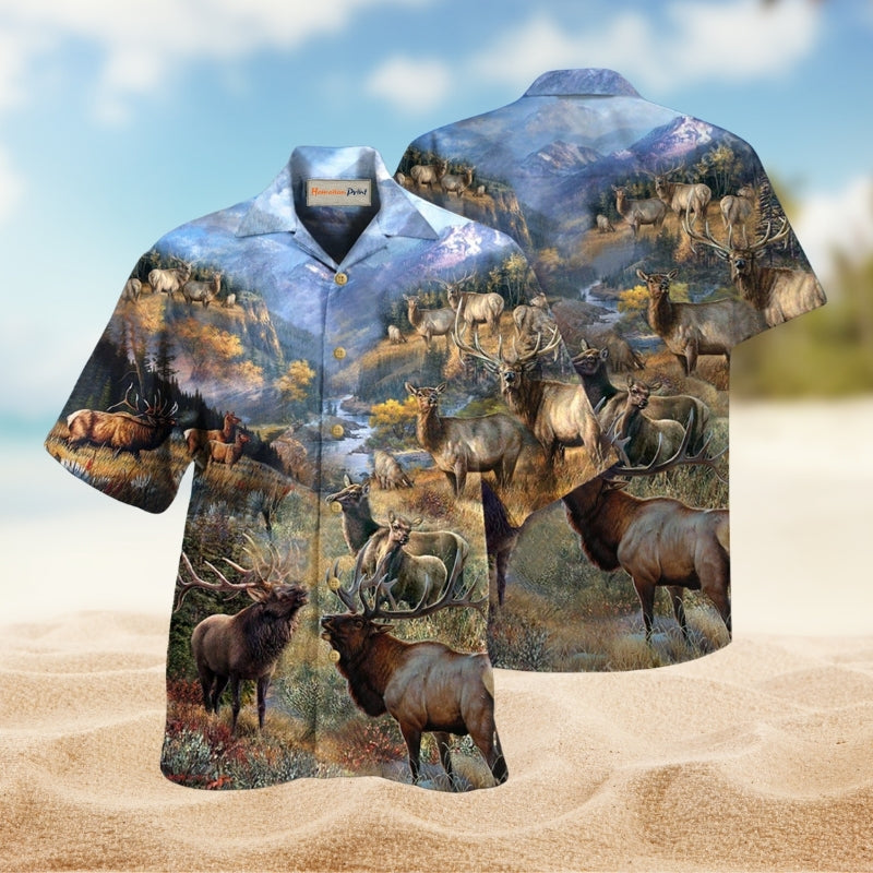 Moose Beautiful Country Elk Hawaiian Shirt For Island Adventures Beach Events And Thoughtful Gifting