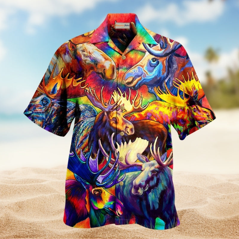 Colorful Festival Hawaiian Shirt All Over Print Detail For Beach Days