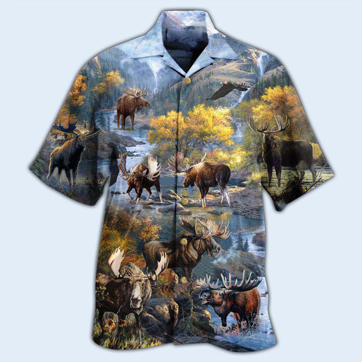 Happy Moose Everyday Hawaiian Shirt For Poolside Relaxation And Sunny Getaways