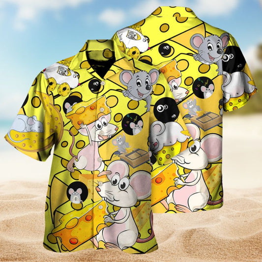 Animals Mouse Sweet Dreams Cheese Hawaiian Shirt For Resort Trips, Coastal Parties, And Warm Weather Style