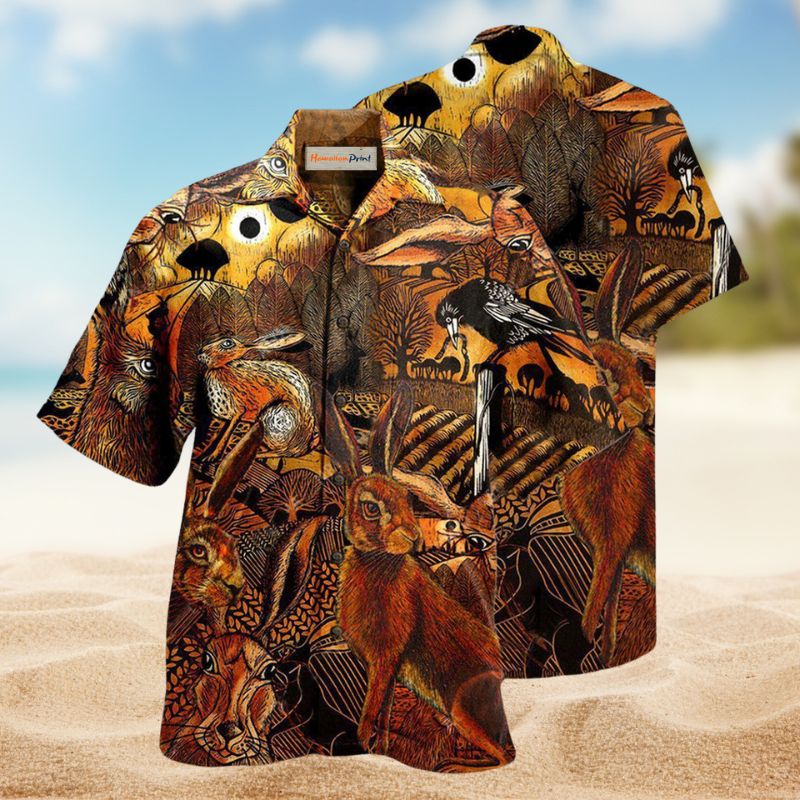 Spooky Animals Hares Hawaiian Shirt For Tropical Holidays, Outdoor Gatherings, And Everyday Comfort