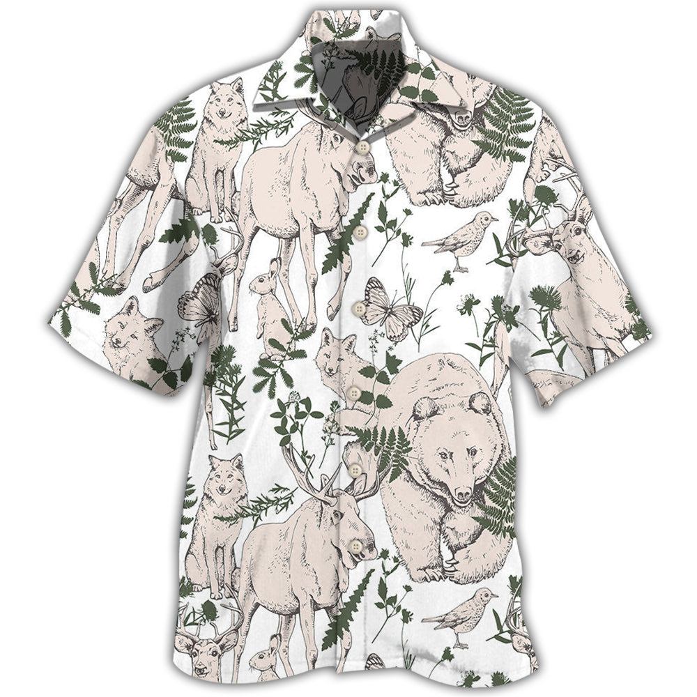 Animals Forest Wild Animal Hawaiian Shirt For Island Vacations, Resort Wear, And Relaxed Seasonal Style