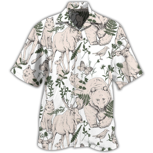 Animals Forest Wild Animal Hawaiian Shirt For Island Vacations, Resort Wear, And Relaxed Seasonal Style