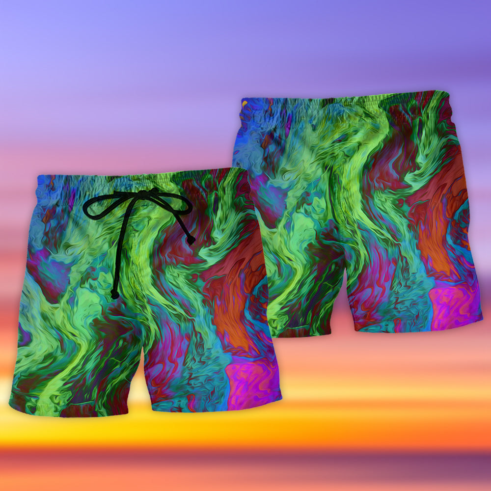 Anti Vaccine Skull Statement Beach Shorts Design Detail For Resort And Beach Day Style