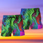 Skull Beach Shorts Pattern Detail For Coastal Travel And Travel Ready Comfort