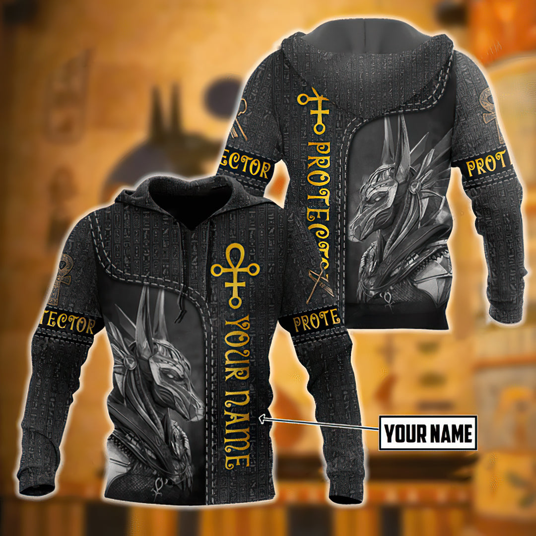 Anubis Protector Personalized Hoodie For Egyptian Themes Weekend Travel And Comfortable Layering