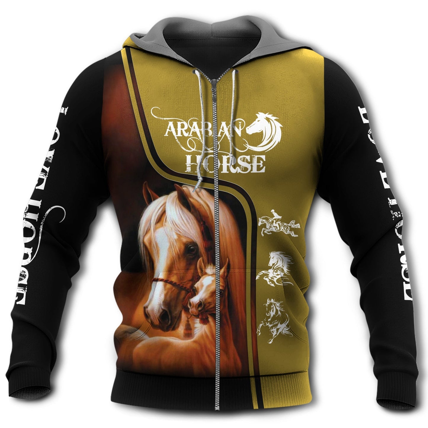 Arabian Horse Hoodie For Country Outings Travel Days And Relaxed Streetwear