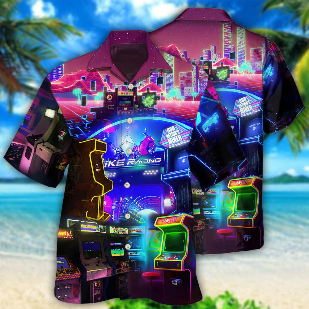 Happy Game Arcade Gaming Hawaiian Shirt For Warm Weather Adventures And Everyday Comfort