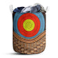 Small Size Archery Target Rattan Texture Laundry Basket For Bathroom Bedroom Storage