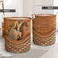 Aries Rattan Texture Lover Laundry Basket For Room Home Organizer