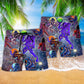 Astronaut Galaxy Discovery Beach Shorts Pattern Detail For Sunny Day Activities And Flexible Everyday Wear