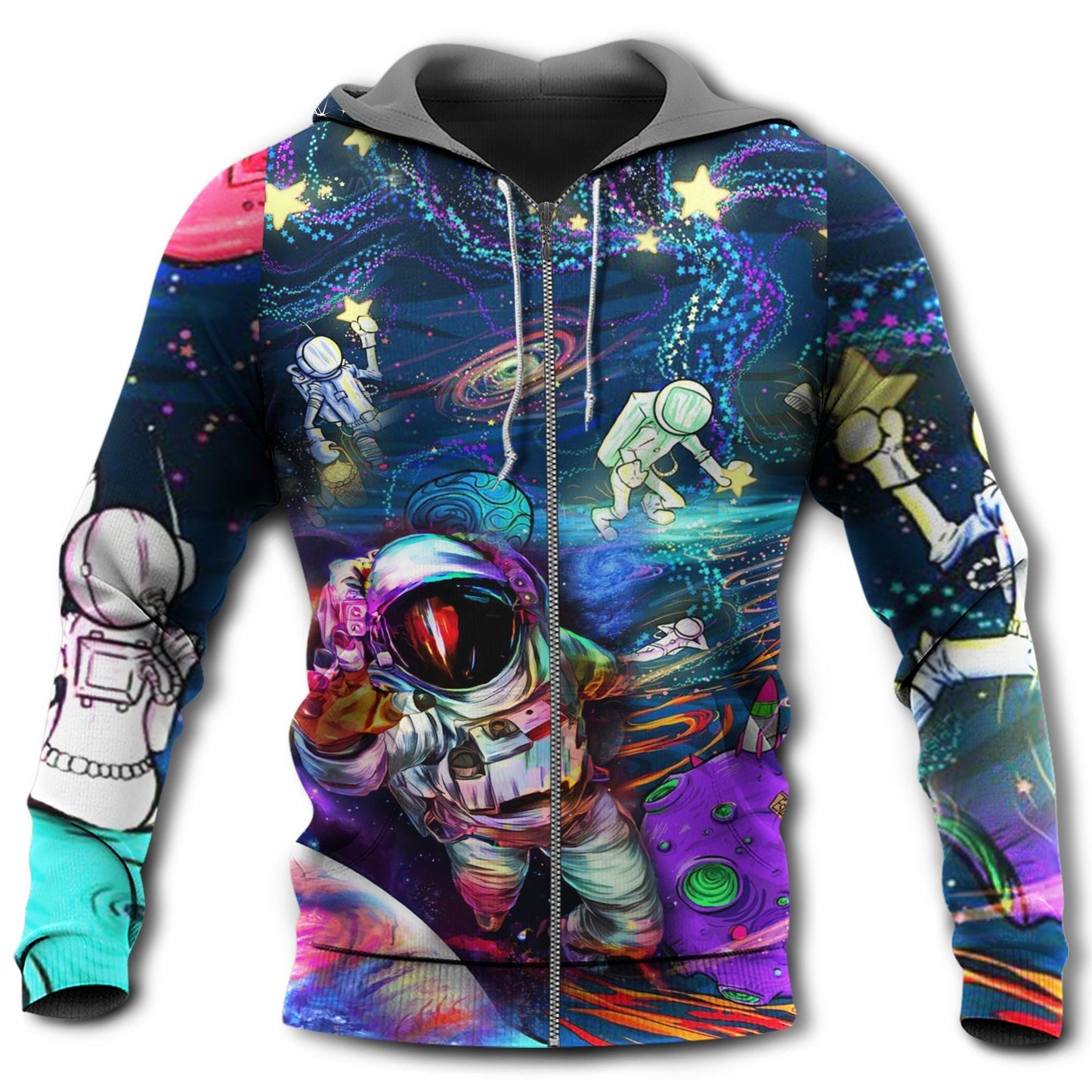 Astronaut Galaxy Space Adventure Hoodie For Fantasy Art Lovers Travel Activities And Streetwear