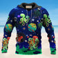 Dark Blue Astronaut Octopus Hoodie For Sea Inspired Outfits Travel And Thoughtful Gifting