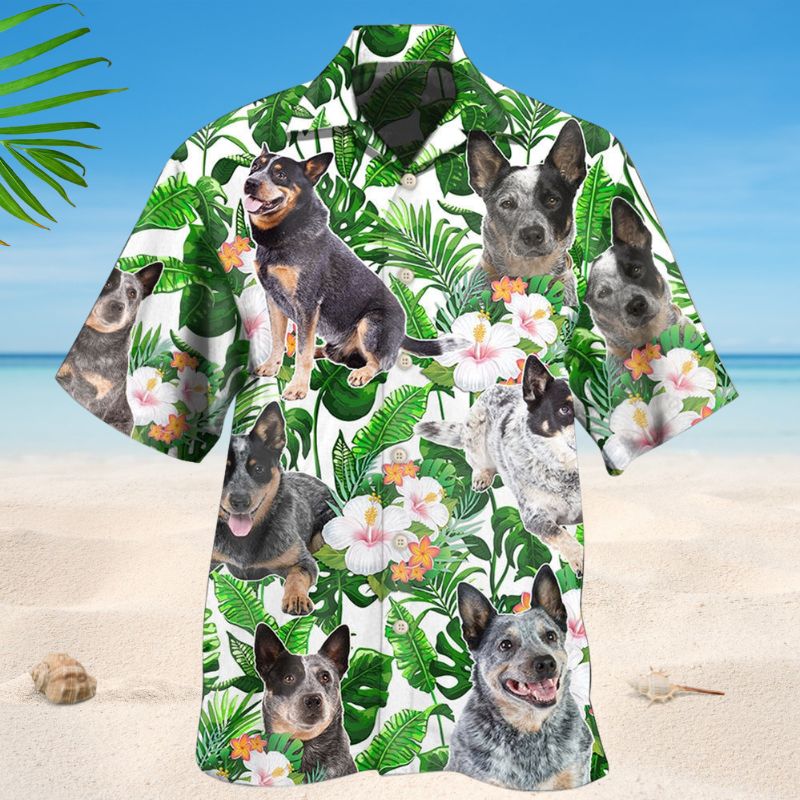 Australian Tropical Cattle Dog Hawaiian Shirt For Beach Days, Summer Outings, And Thoughtful Gift Giving