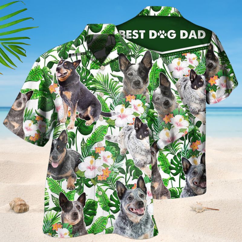 Australian Tropical Cattle Dog Hawaiian Shirt For Beach Days, Summer Outings, And Thoughtful Gift Giving
