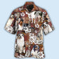 Vintage Tropical Dog Australian Shepherd Hawaiian Shirt Design Detail For Sunny Adventures And Casual Wear