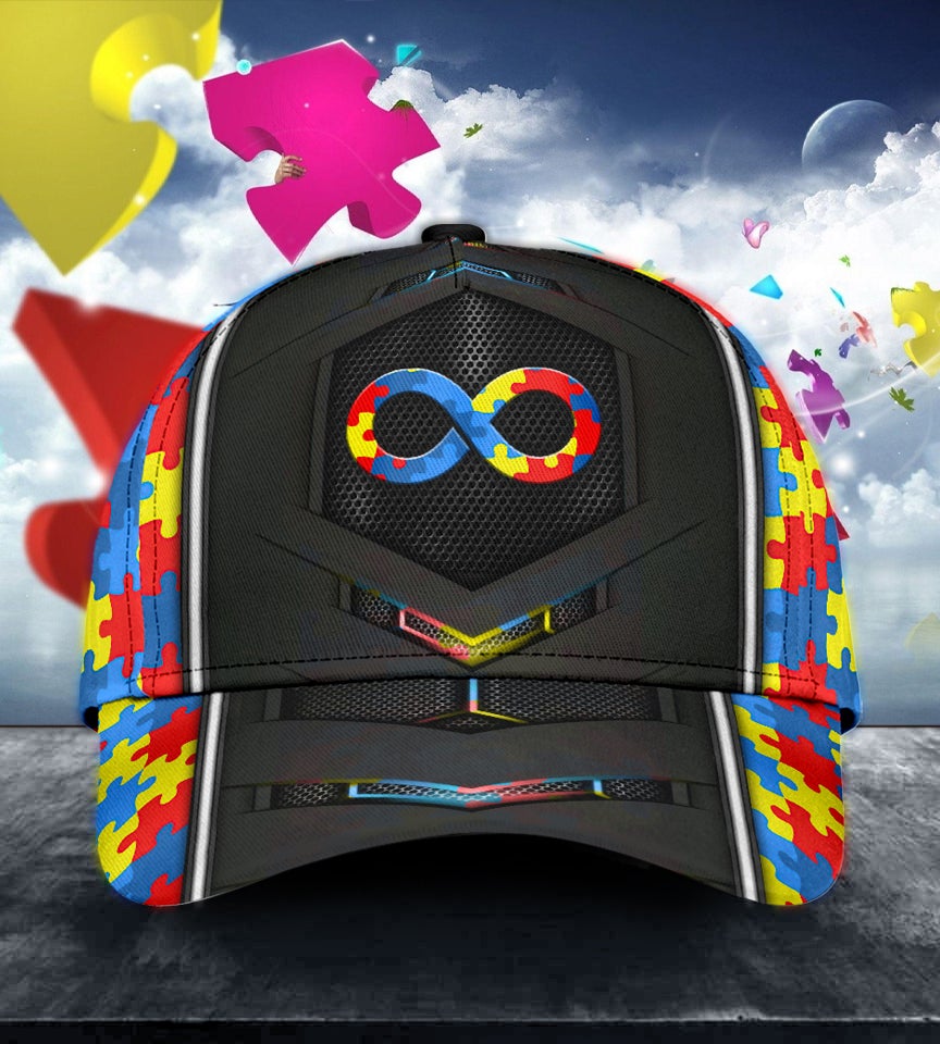 Autism Awareness Carbon Support Classic Cap For Travel Adventures Weekend Wear And Casual Style