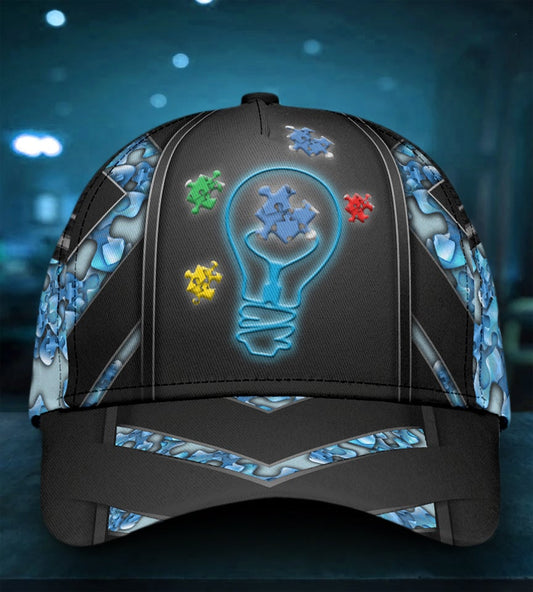 Blue Autism Awareness Support Classic Cap For Everyday Wear Vacations And Seasonal Activities