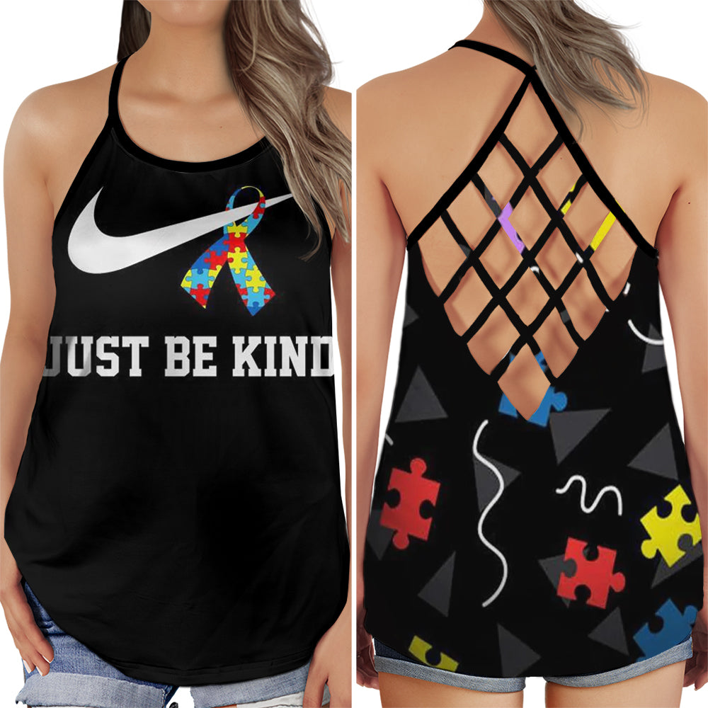 Autism Awareness Kindness Hollow Tank Top For Awareness Gatherings And Daily Wear