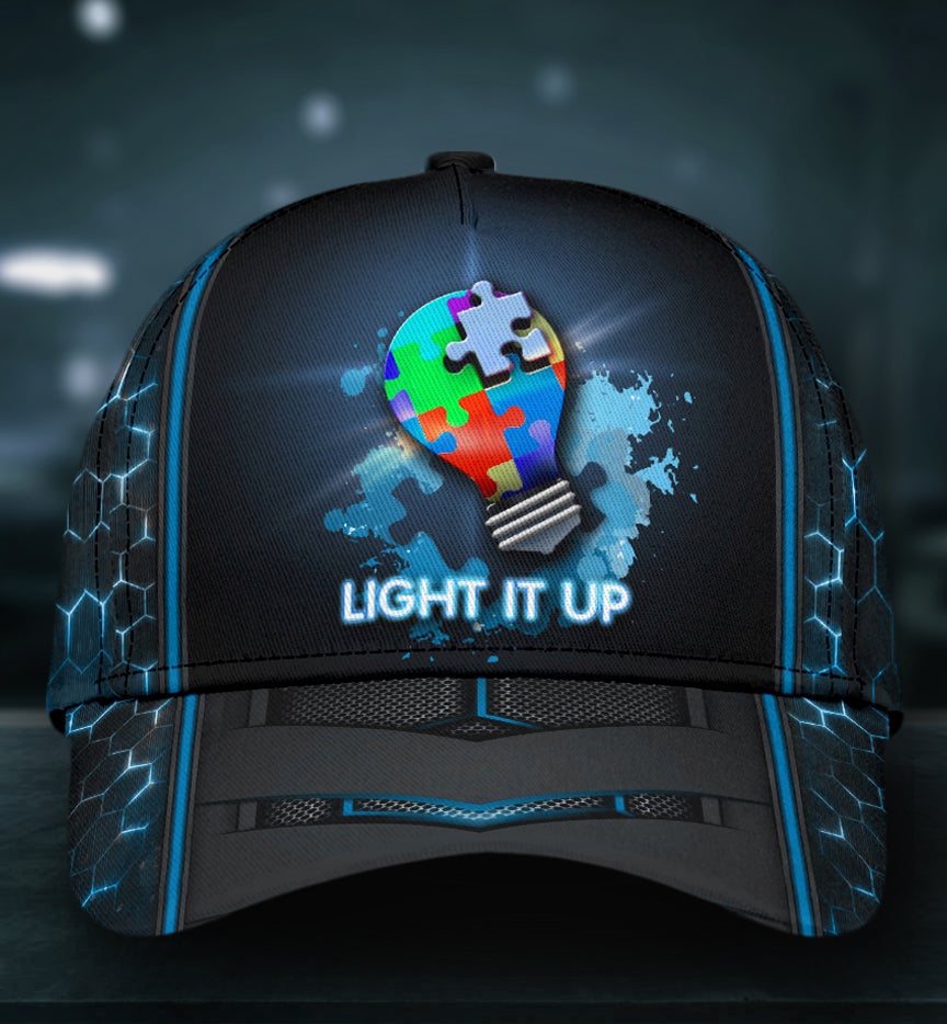 Autism Awareness Light It Up Classic Cap For Vacations Festivals Parties And Everyday Outfits