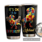 Autism Awareness Dinosaur Personalized 20 Oz Tumbler For Coffee Travel And Daily Drinks