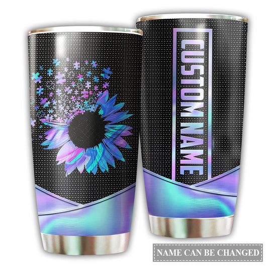 Autism Awareness Blue Personalized 20 Oz Tumbler For Coffee Travel And Daily Drinks