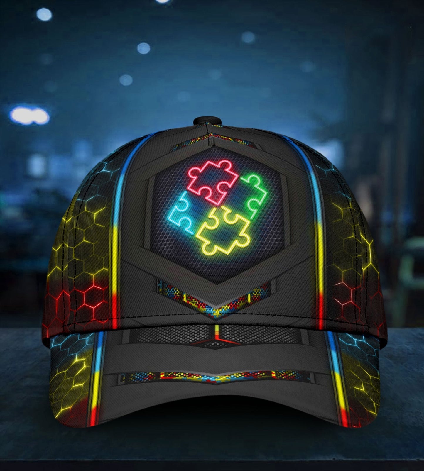Autism Black Tone Awareness Classic Cap For Coastal Trips Outdoor Activities And Gift Giving