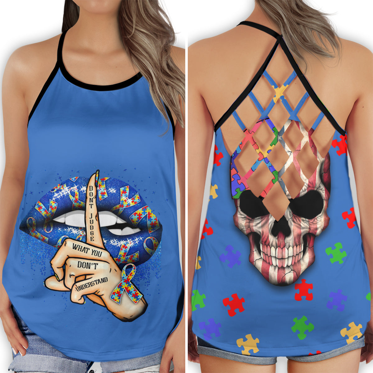Autism Understanding Awareness Hollow Tank Top For Community Events And Positive Support