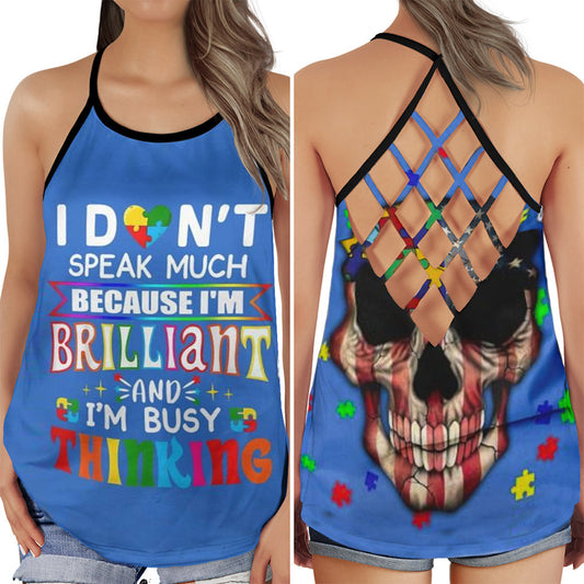 Autism Brilliant Mind Hollow Tank Top For Community Events And Positive Support
