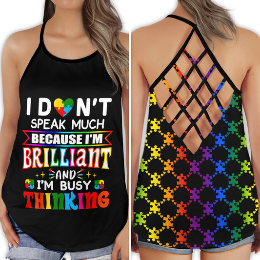 Autism Busy Mind Hollow Tank Top For Community Events And Positive Support