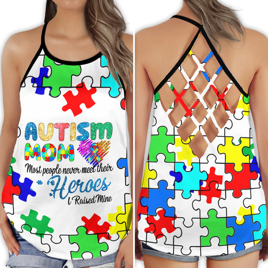 Autism Mom Heroes Love Hollow Tank Top For Community Events And Positive Support