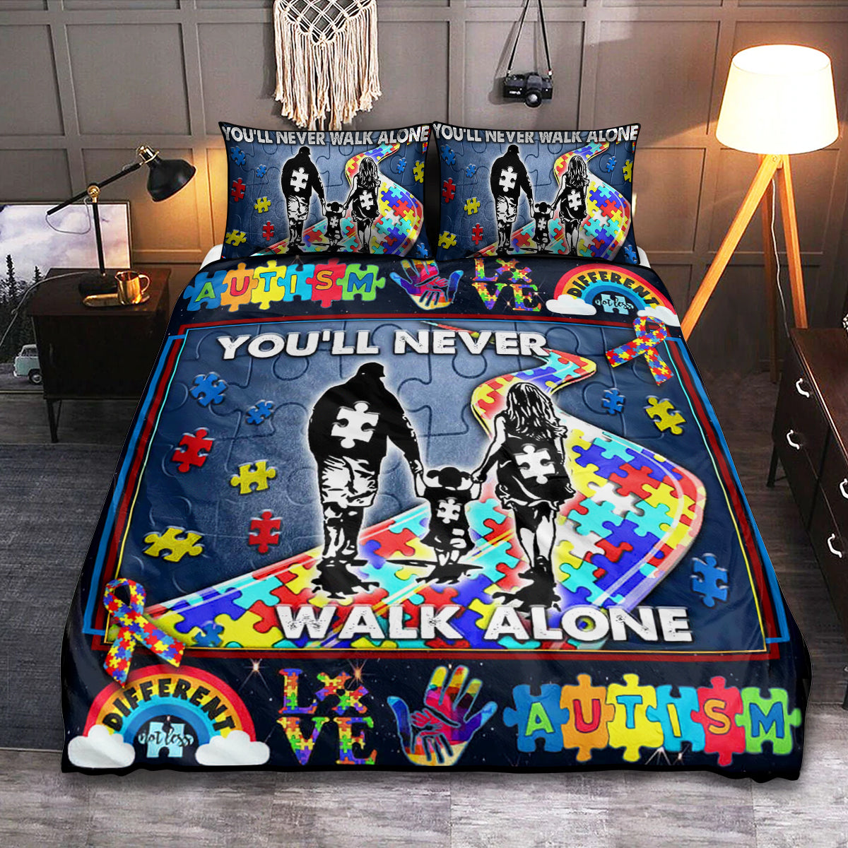 Autism Awareness Support Bedding Cover For Awareness Bedroom Decor
