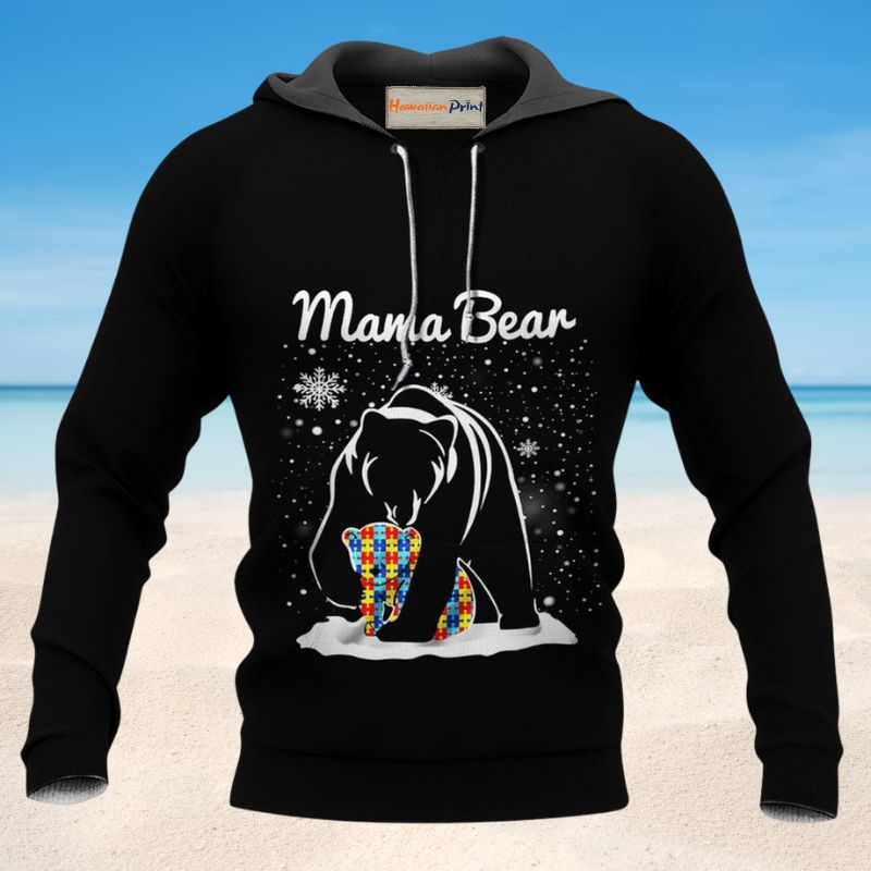 Autism Mama Bear Hoodie For Support Events Everyday Outfits And Positive Expression