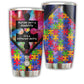 Autism Isn't A Disability It's A Different Ability 20 Oz Tumbler For Coffee Travel And Daily Drinks